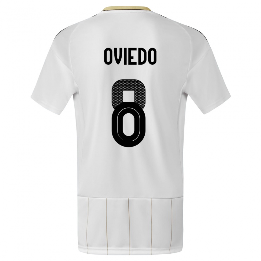 Niño Camiseta Costa Rica Bryan Oviedo #8 Blanco 2ª Equipación 24-26 La Camisa