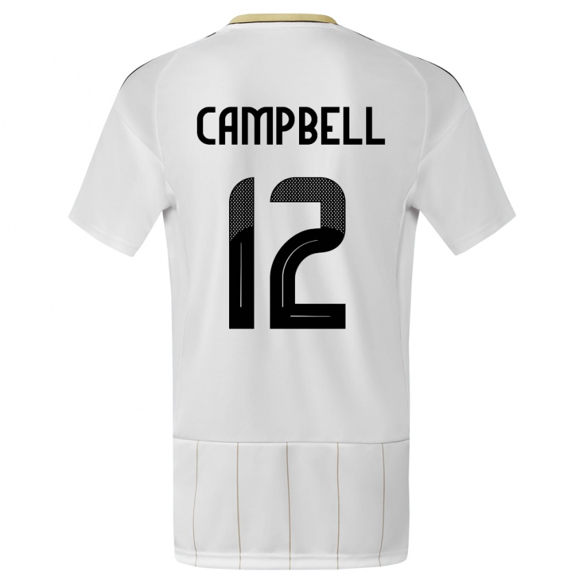 Niño Camiseta Costa Rica Joel Campbell #12 Blanco 2ª Equipación 24-26 La Camisa