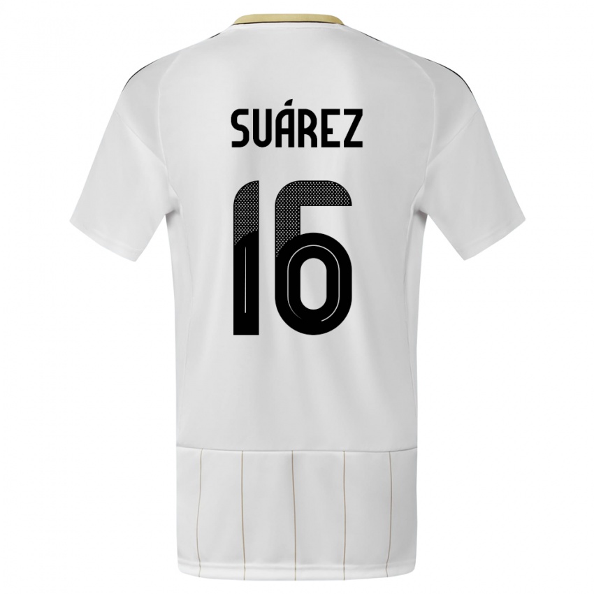 Niño Camiseta Costa Rica Aaron Suarez #16 Blanco 2ª Equipación 24-26 La Camisa