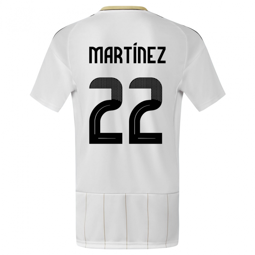Niño Camiseta Costa Rica Carlos Martinez #22 Blanco 2ª Equipación 24-26 La Camisa
