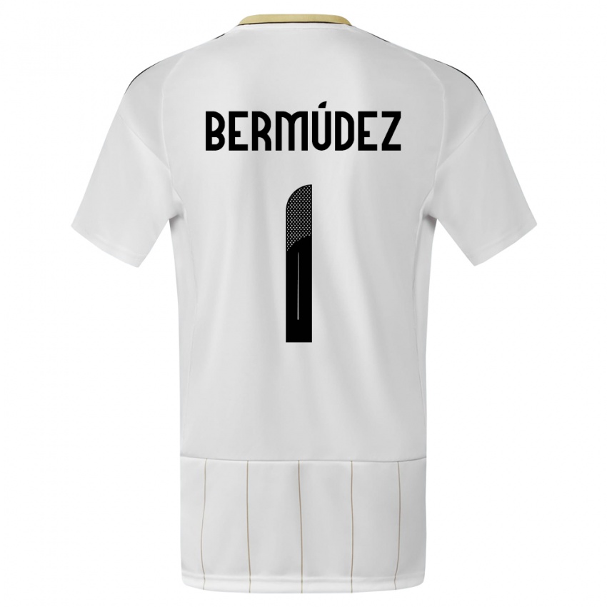 Niño Camiseta Costa Rica Noelia Bermudez #1 Blanco 2ª Equipación 24-26 La Camisa