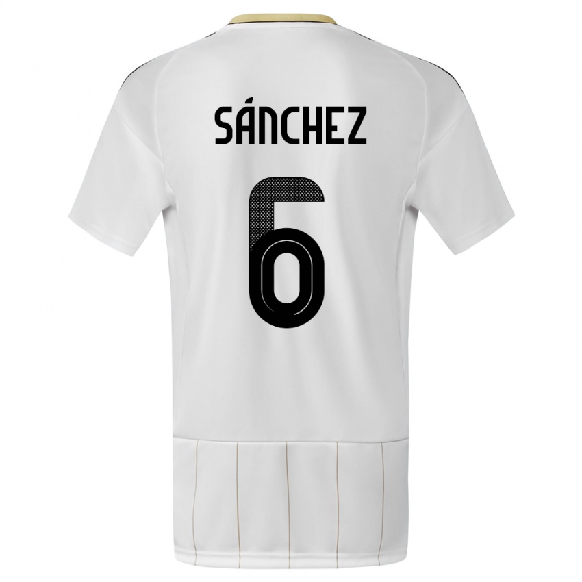 Niño Camiseta Costa Rica Carol Sanchez #6 Blanco 2ª Equipación 24-26 La Camisa