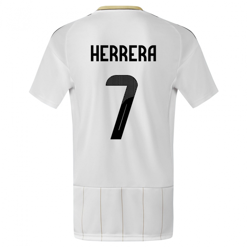 Niño Camiseta Costa Rica Melissa Herrera #7 Blanco 2ª Equipación 24-26 La Camisa