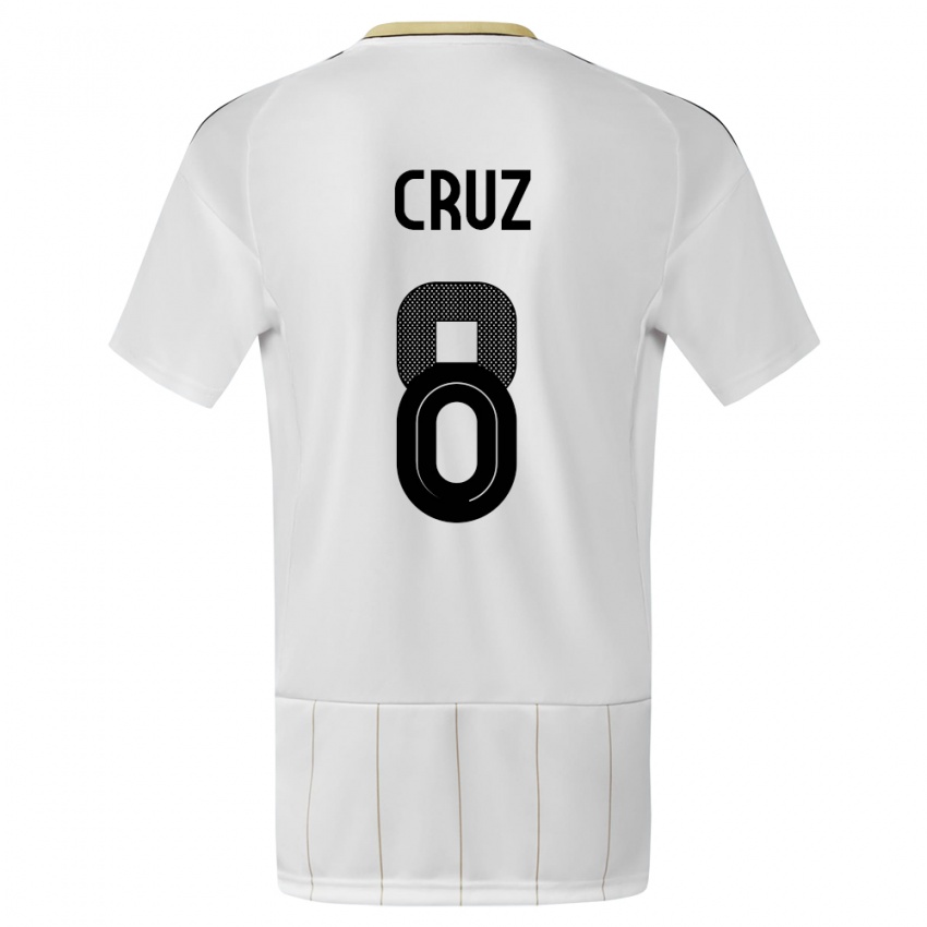 Niño Camiseta Costa Rica Daniela Cruz #8 Blanco 2ª Equipación 24-26 La Camisa