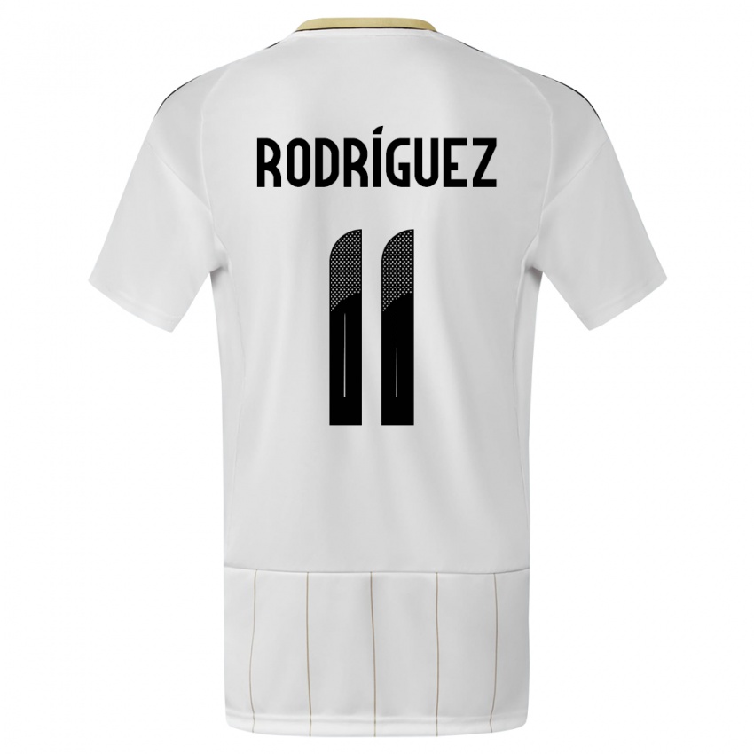 Niño Camiseta Costa Rica Raquel Rodriguez #11 Blanco 2ª Equipación 24-26 La Camisa