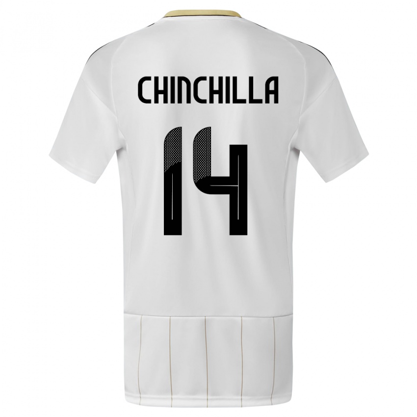 Niño Camiseta Costa Rica Priscila Chinchilla #14 Blanco 2ª Equipación 24-26 La Camisa
