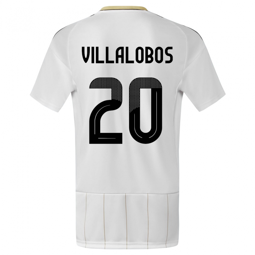 Niño Camiseta Costa Rica Fabiola Villalobos #20 Blanco 2ª Equipación 24-26 La Camisa