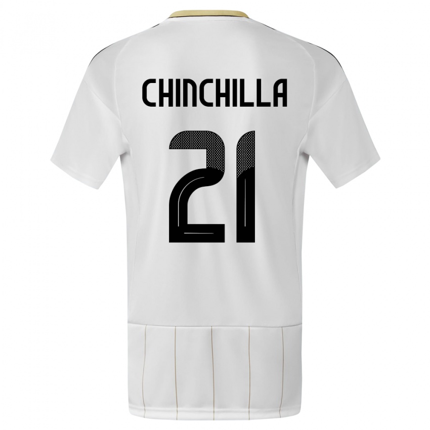 Niño Camiseta Costa Rica Viviana Chinchilla #21 Blanco 2ª Equipación 24-26 La Camisa