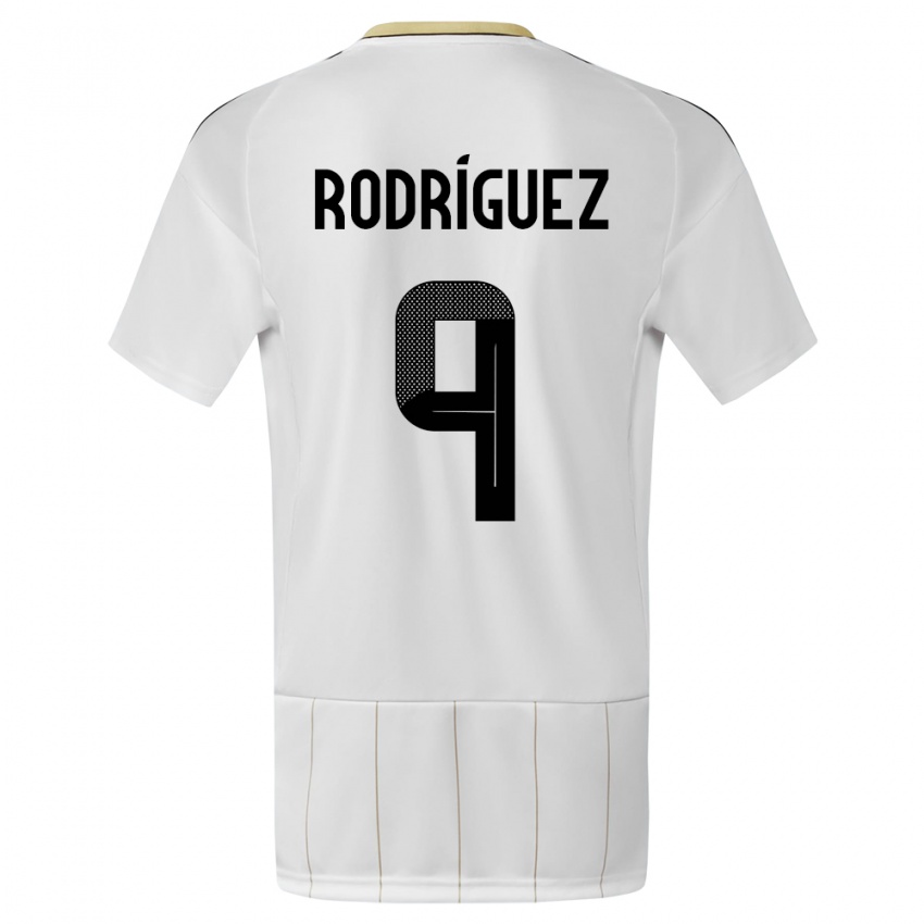 Niño Camiseta Costa Rica Doryan Rodriguez #9 Blanco 2ª Equipación 24-26 La Camisa