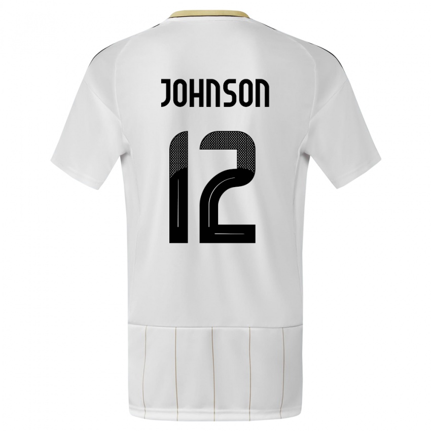 Niño Camiseta Costa Rica Shawn Johnson #12 Blanco 2ª Equipación 24-26 La Camisa