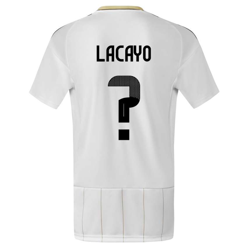 Niño Camiseta Costa Rica Marcelo Lacayo #0 Blanco 2ª Equipación 24-26 La Camisa