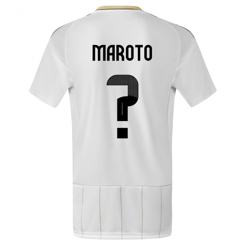 Niño Camiseta Costa Rica Victor Maroto #0 Blanco 2ª Equipación 24-26 La Camisa