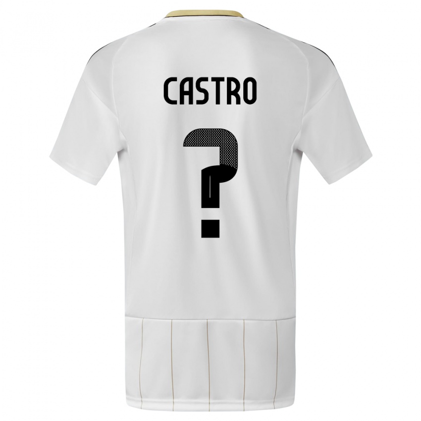 Niño Camiseta Costa Rica Mathias Castro #0 Blanco 2ª Equipación 24-26 La Camisa