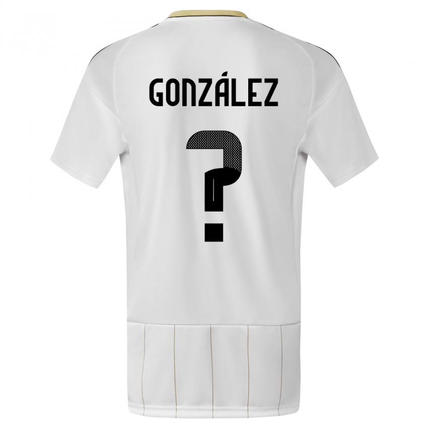 Niño Camiseta Costa Rica Ariel Gonzalez #0 Blanco 2ª Equipación 24-26 La Camisa