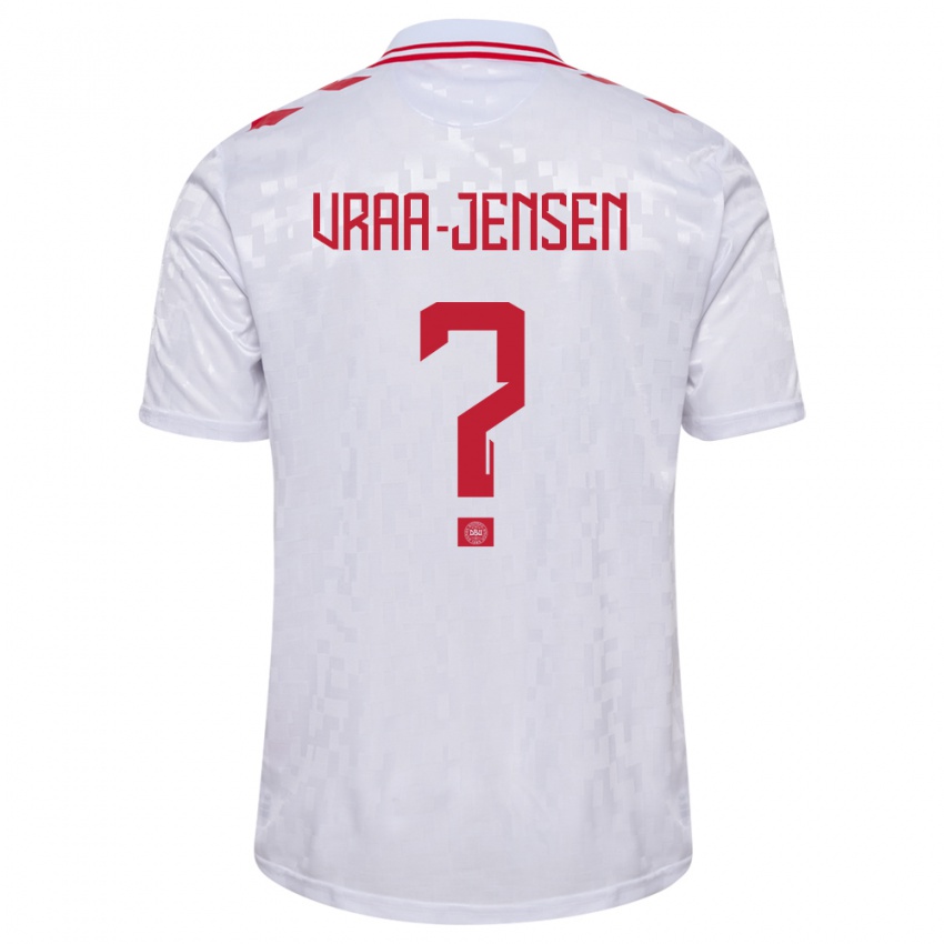 Niño Camiseta Dinamarca Ludwig Vraa-Jensen #0 Blanco 2ª Equipación 24-26 La Camisa