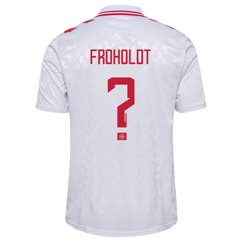 Niño Camiseta Dinamarca Victor Froholdt #0 Blanco 2ª Equipación 24-26 La Camisa
