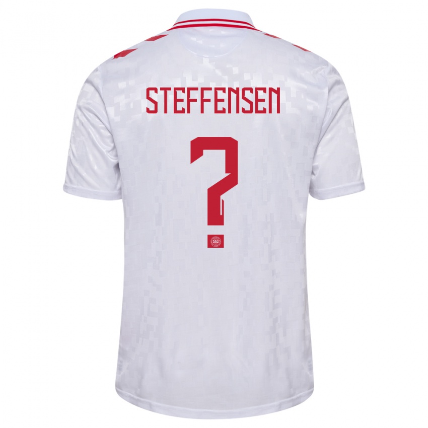 Niño Camiseta Dinamarca Mark Steffensen #0 Blanco 2ª Equipación 24-26 La Camisa