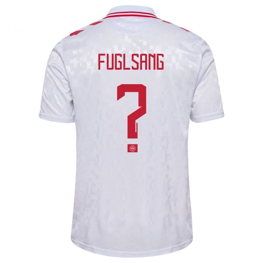 Niño Camiseta Dinamarca Adam Fuglsang #0 Blanco 2ª Equipación 24-26 La Camisa