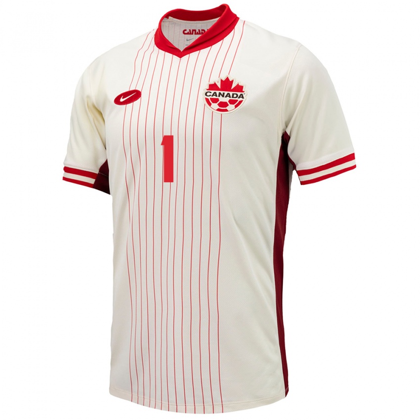 Niño Camiseta Canadá James Pantemis #1 Blanco 2ª Equipación 24-26 La Camisa