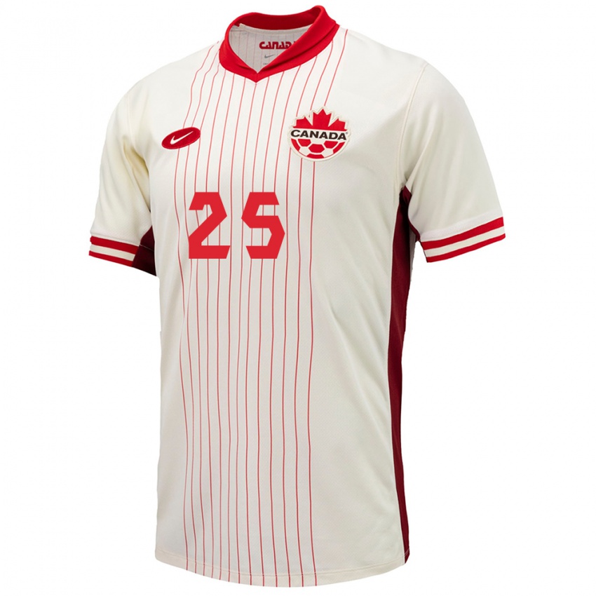 Niño Camiseta Canadá Sarah Stratigakis #25 Blanco 2ª Equipación 24-26 La Camisa