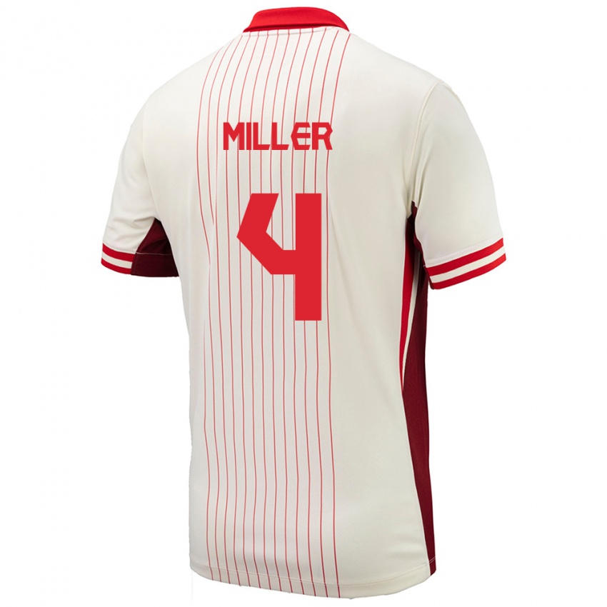 Niño Camiseta Canadá Kamal Miller #4 Blanco 2ª Equipación 24-26 La Camisa