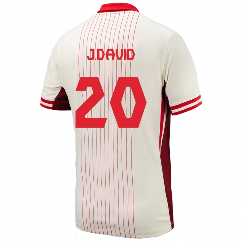 Niño Camiseta Canadá Jonathan David #20 Blanco 2ª Equipación 24-26 La Camisa