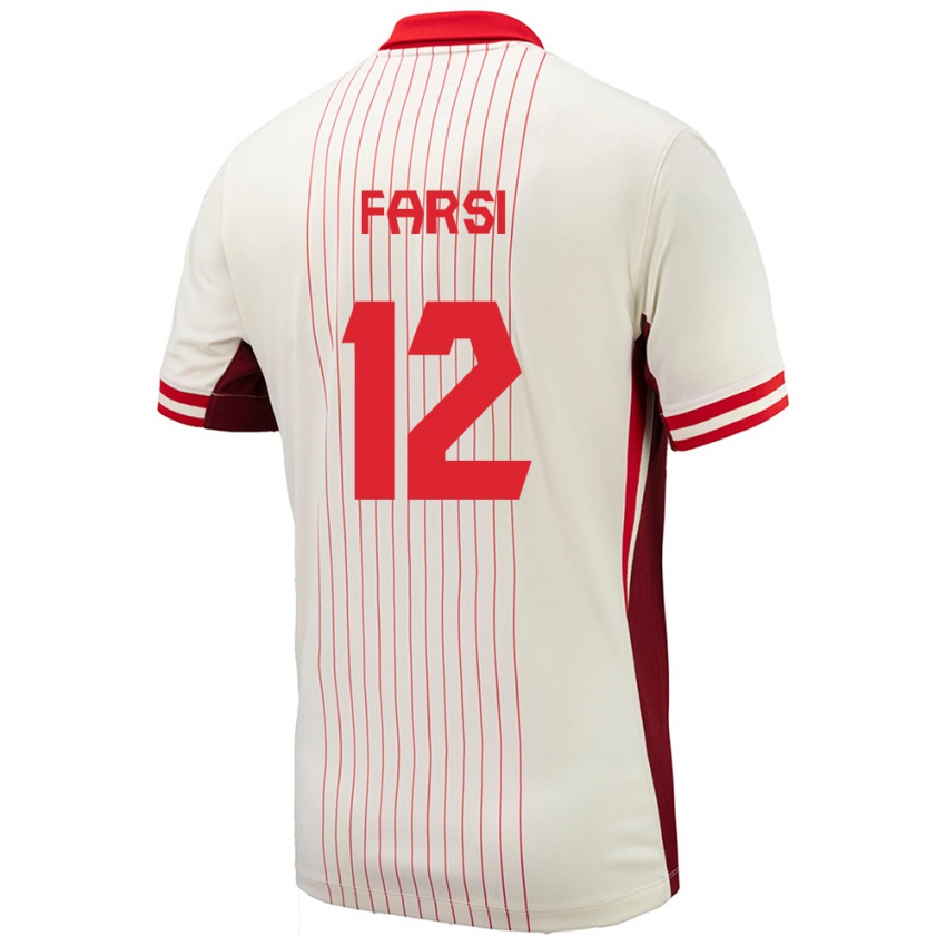 Niño Camiseta Canadá Mohamed Farsi #12 Blanco 2ª Equipación 24-26 La Camisa