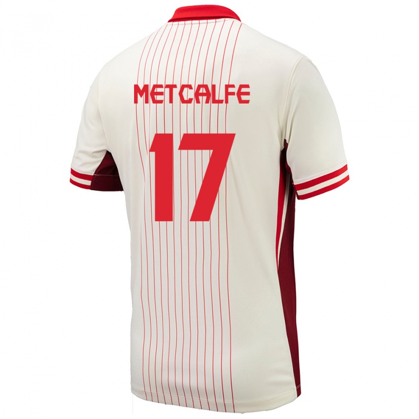 Niño Camiseta Canadá Patrick Metcalfe #17 Blanco 2ª Equipación 24-26 La Camisa