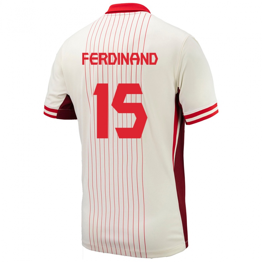 Niño Camiseta Canadá Keesean Ferdinand #15 Blanco 2ª Equipación 24-26 La Camisa