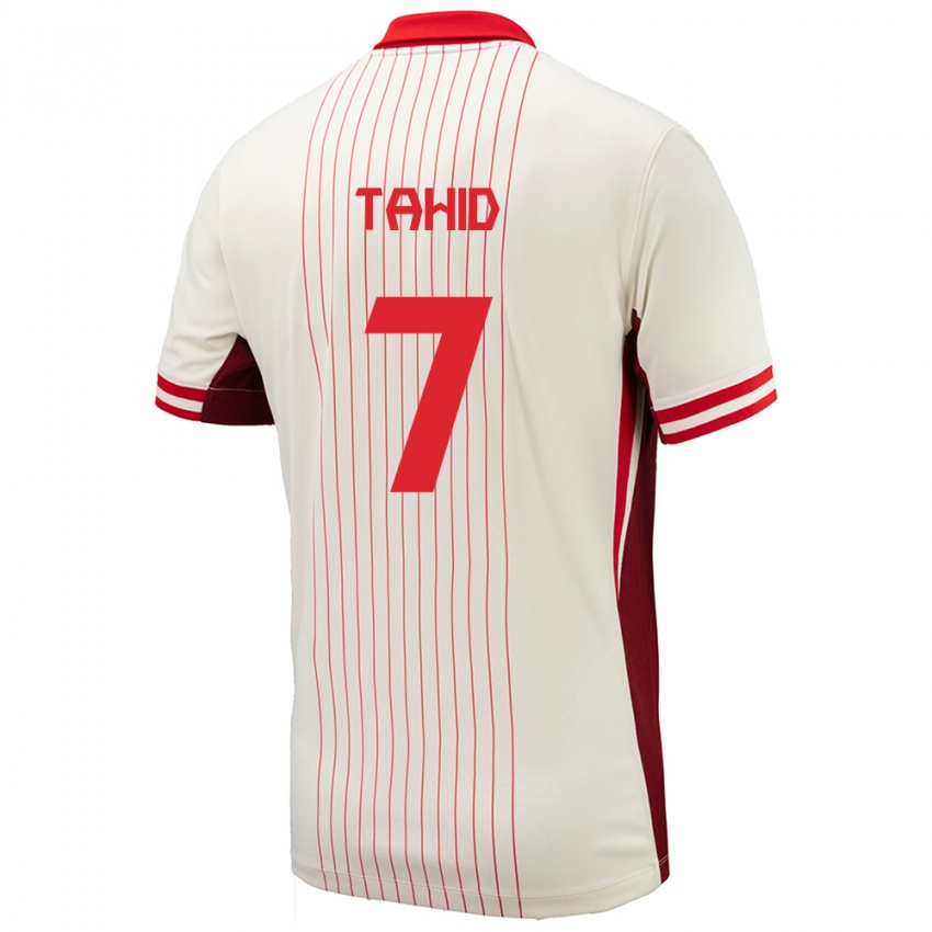 Niño Camiseta Canadá Taryck Tahid #7 Blanco 2ª Equipación 24-26 La Camisa