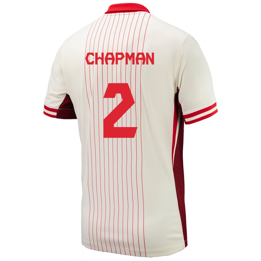 Niño Camiseta Canadá Allysha Chapman #2 Blanco 2ª Equipación 24-26 La Camisa