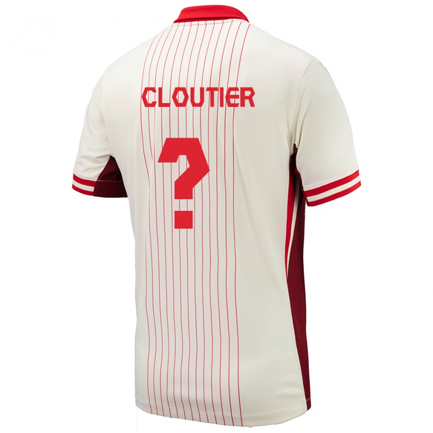 Niño Camiseta Canadá Loic Cloutier #0 Blanco 2ª Equipación 24-26 La Camisa