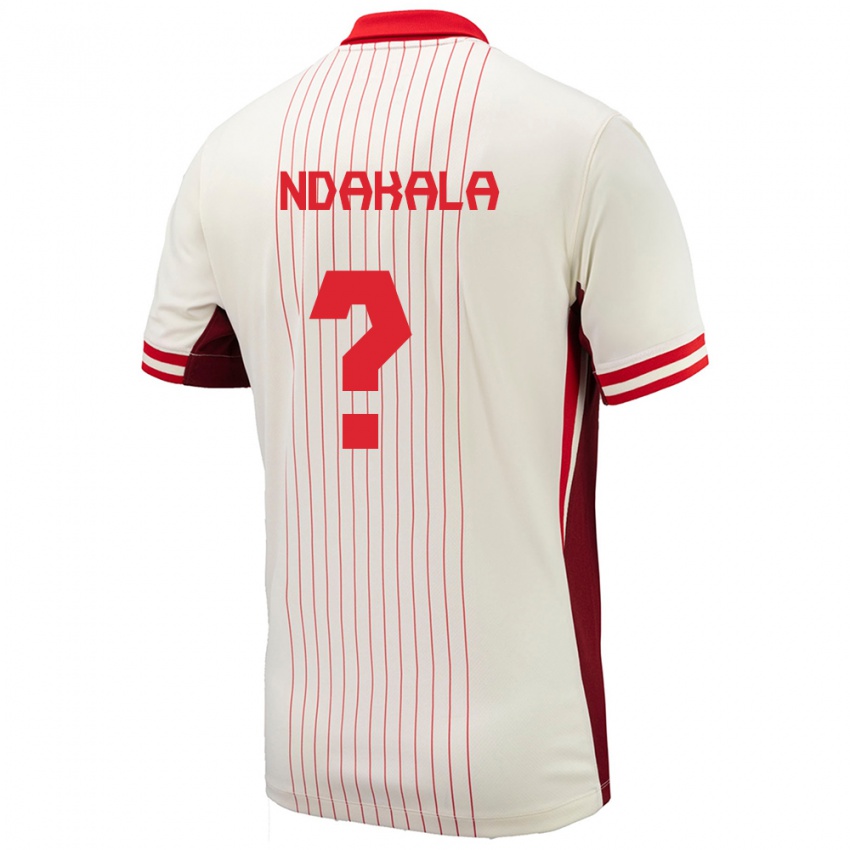 Niño Camiseta Canadá Joshue Ndakala #0 Blanco 2ª Equipación 24-26 La Camisa