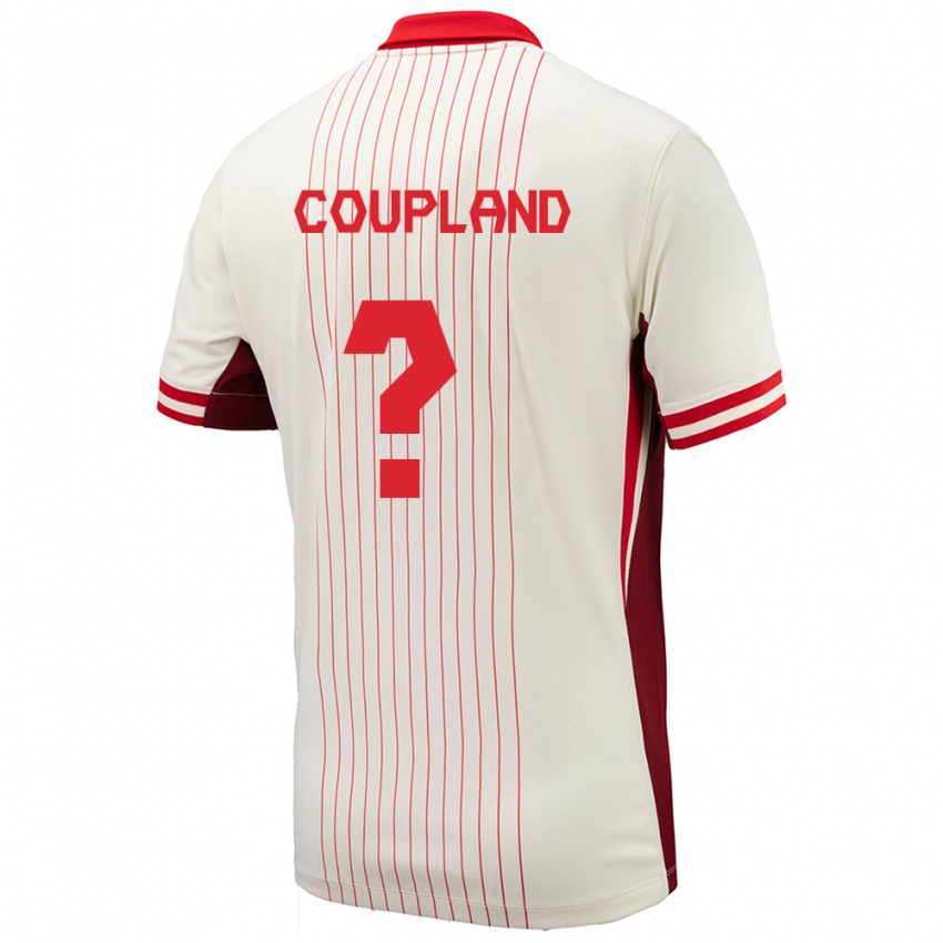 Niño Camiseta Canadá Antoine Coupland #0 Blanco 2ª Equipación 24-26 La Camisa