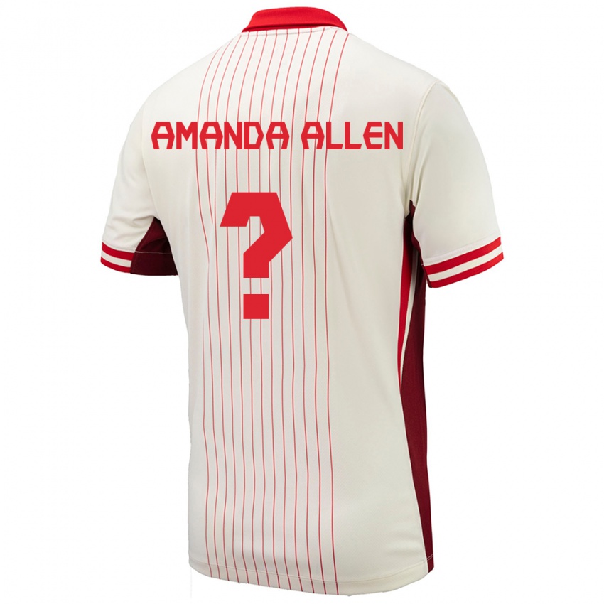 Niño Camiseta Canadá Amanda Allen #0 Blanco 2ª Equipación 24-26 La Camisa