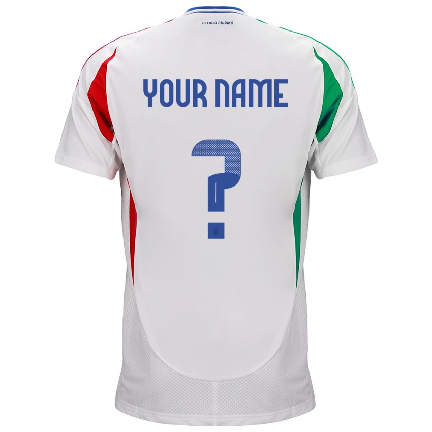 Niño Camiseta Italia Ihren Namen #0 Blanco 2ª Equipación 24-26 La Camisa