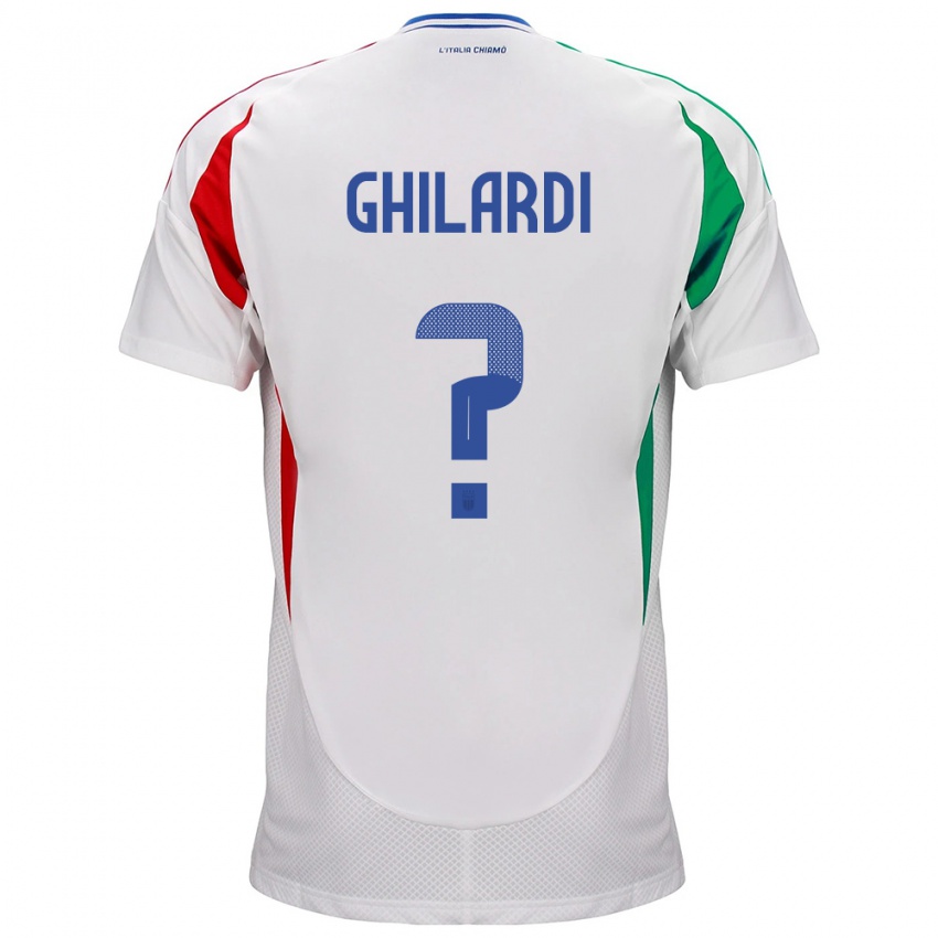 Niño Camiseta Italia Daniele Ghilardi #0 Blanco 2ª Equipación 24-26 La Camisa