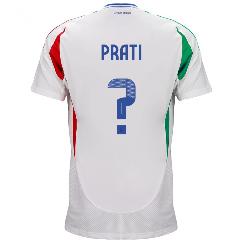 Niño Camiseta Italia Matteo Prati #0 Blanco 2ª Equipación 24-26 La Camisa