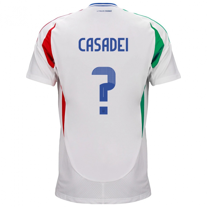 Niño Camiseta Italia Cesare Casadei #0 Blanco 2ª Equipación 24-26 La Camisa