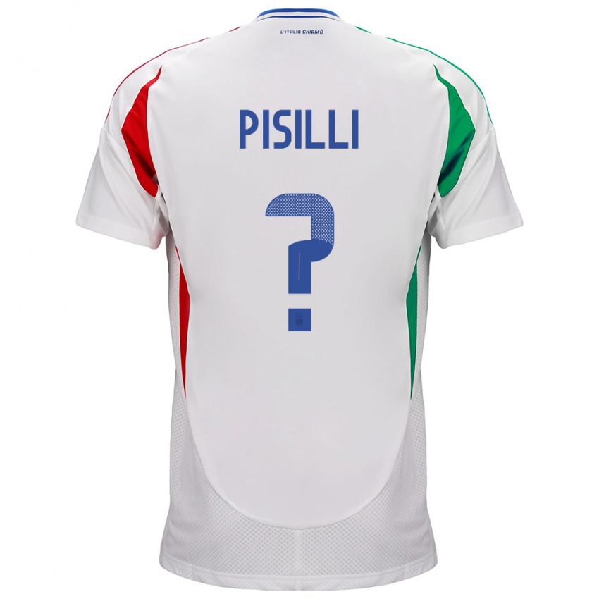 Niño Camiseta Italia Niccolò Pisilli #0 Blanco 2ª Equipación 24-26 La Camisa