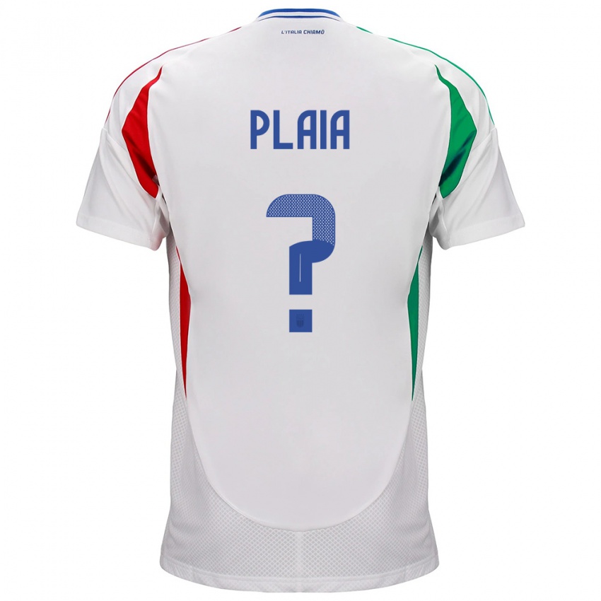 Niño Camiseta Italia Matteo Plaia #0 Blanco 2ª Equipación 24-26 La Camisa