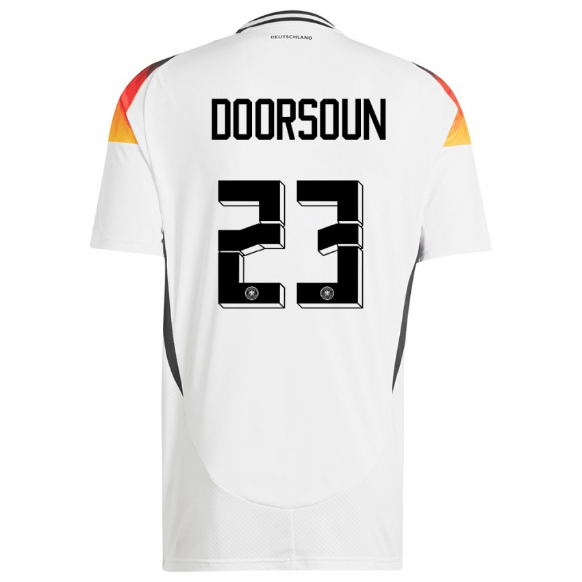 Hombre Camiseta Alemania Sara Doorsoun #23 Blanco 1ª Equipación 24-26 La Camisa