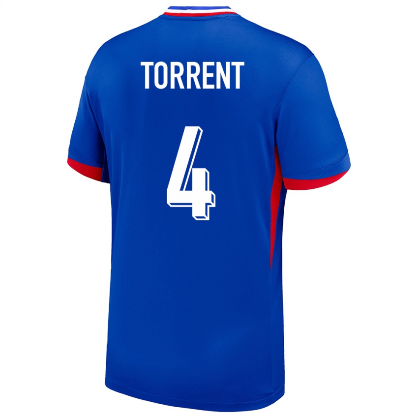Hombre Camiseta Francia Marion Torrent #4 Azul 1ª Equipación 24-26 La Camisa
