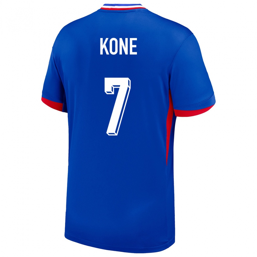 Hombre Camiseta Francia Kouadio Kone #7 Azul 1ª Equipación 24-26 La Camisa