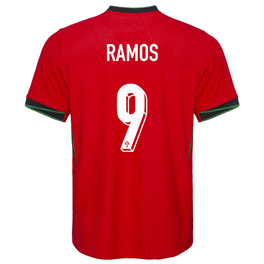 Hombre Camiseta Portugal Goncalo Ramos #9 Rojo 1ª Equipación 24-26 La Camisa