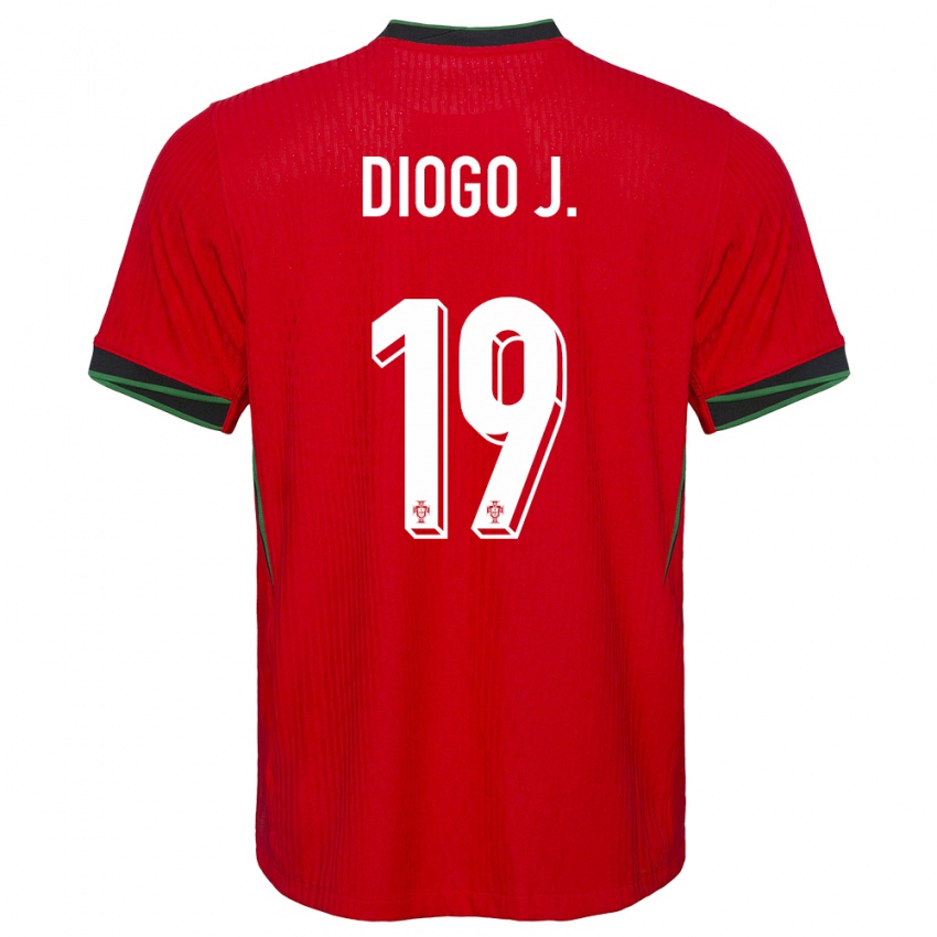 Hombre Camiseta Portugal Diogo Jota #19 Rojo 1ª Equipación 24-26 La Camisa