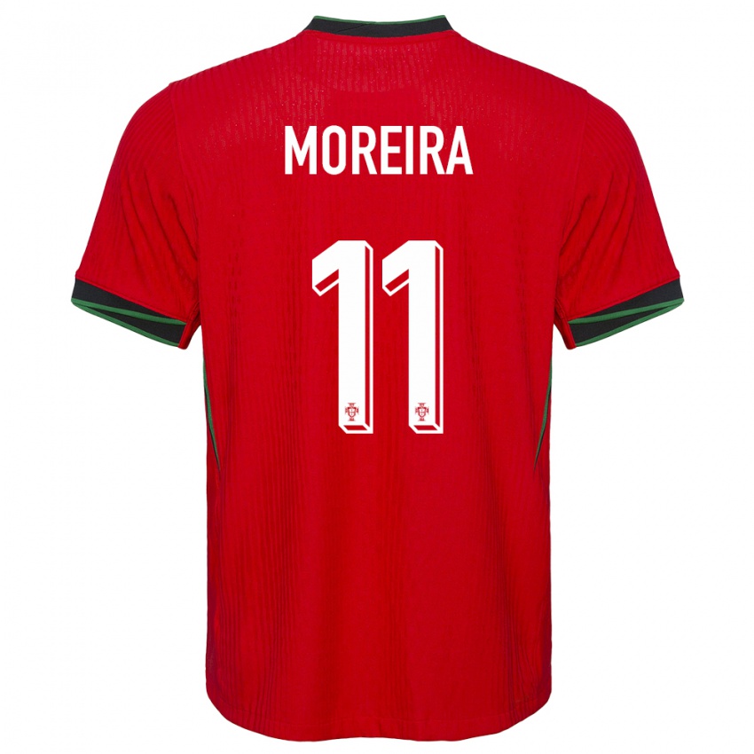 Hombre Camiseta Portugal Diego Moreira #11 Rojo 1ª Equipación 24-26 La Camisa