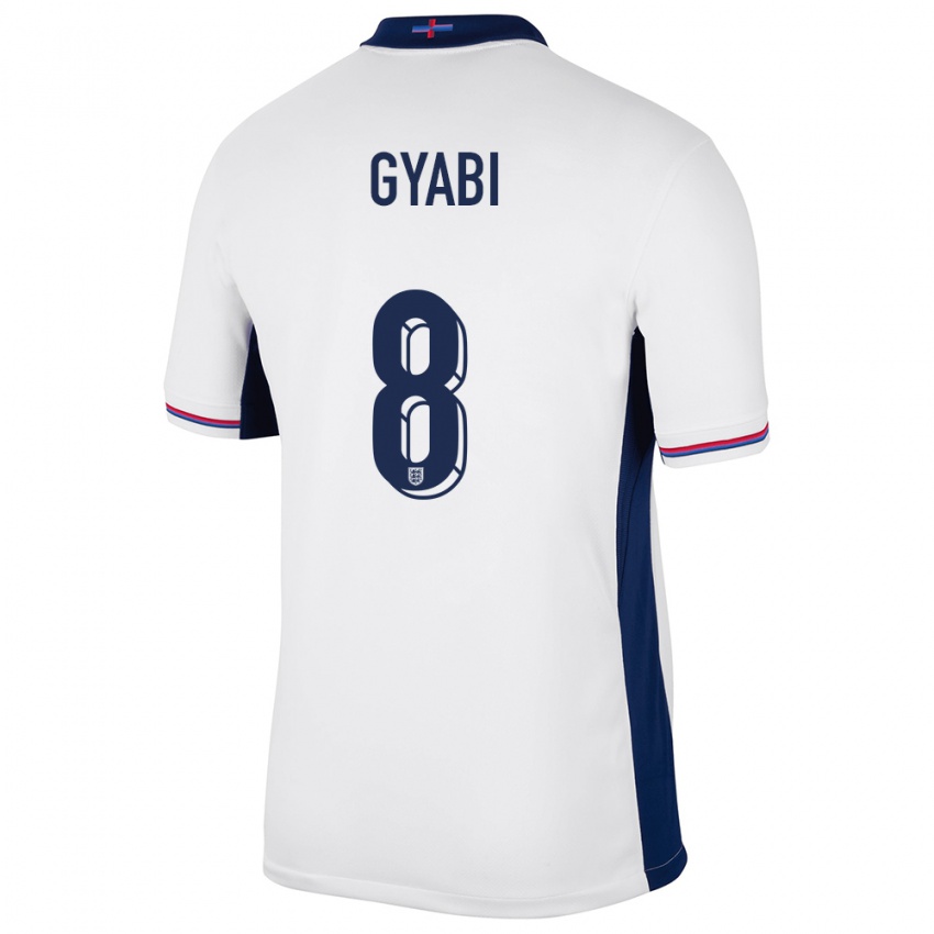 Hombre Camiseta Inglaterra Darko Gyabi #8 Blanco 1ª Equipación 24-26 La Camisa