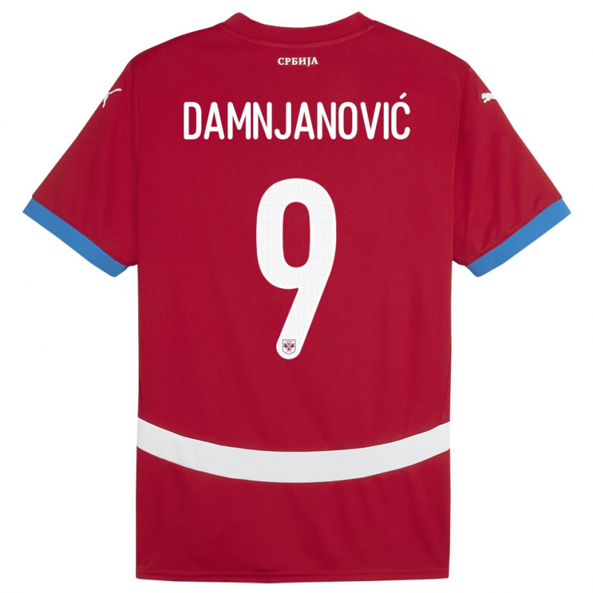 Hombre Camiseta Serbia Jovana Damnjanovic #9 Rojo 1ª Equipación 24-26 La Camisa