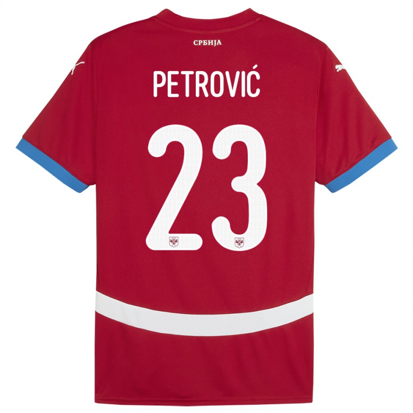 Hombre Camiseta Serbia Jovana Petrovic #23 Rojo 1ª Equipación 24-26 La Camisa